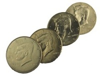 four in one coinset half dollar- coin tricks