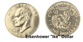 Eisenhower Ike dollar for coin tricks
