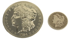 Jumbo Morgan Dollar coin trick