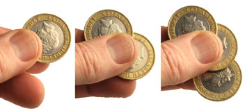 flipper coin and expanded shell two pounds