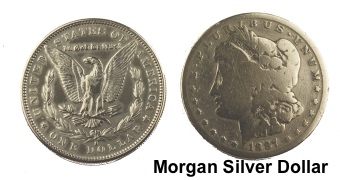 Morgan silver dollar for coin tricks